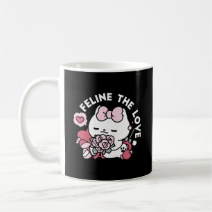 Feline the Love - Cute Valentine’s Cat Design Coffee Mug