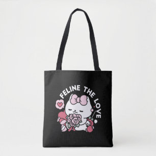 Feline the Love - Cute Valentine’s Cat Design Tote Bag