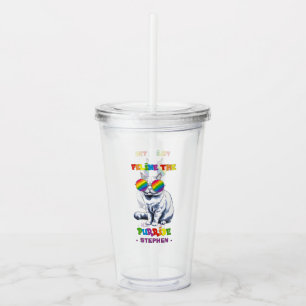 Feline The Purride - Cool Pride Cat LGBTQ Acrylic Tumbler
