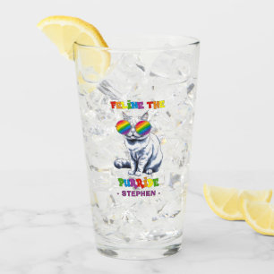 Feline The Purride - Cool Pride Cat LGBTQ Glass