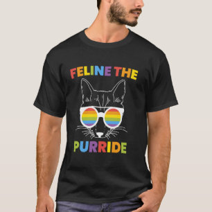 Feline the Purride LGBT Cat - Gay Ally LGBTQ Pride T-Shirt