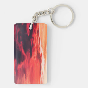 feline wave key ring