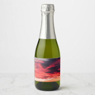feline wave sparkling wine label