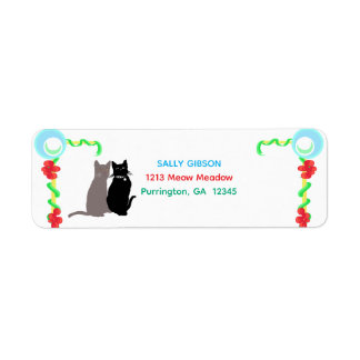 Feline We're Getting Married Address Labels