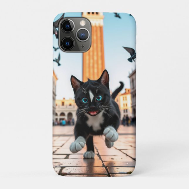 Felini vs. Pigeons: A Venetian Chase Case-Mate iPhone Case (Back)