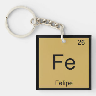 Felipe Name Chemistry Element Periodic Table Key Ring