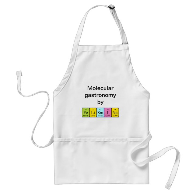 Felismina periodic table name apron (Front)