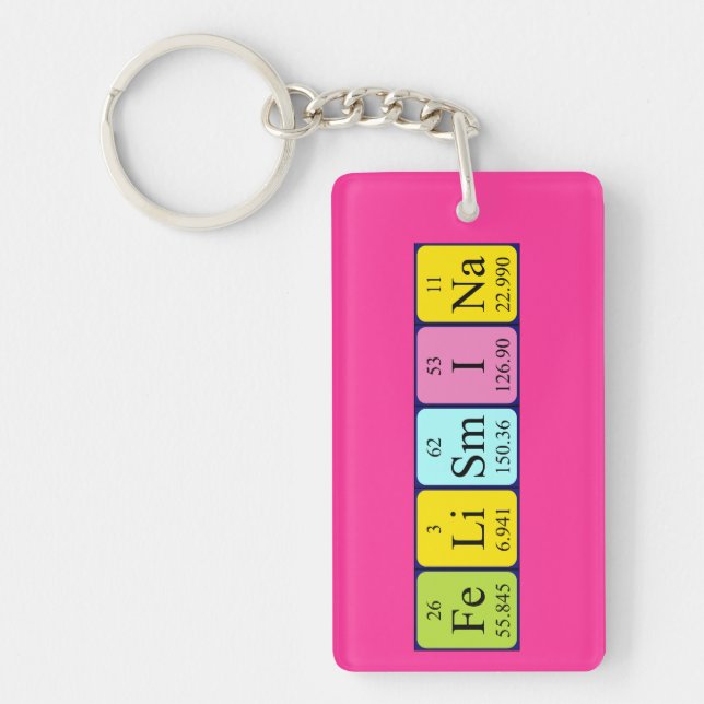 Felismina periodic table name keyring (Front)