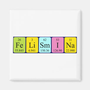 Felismina periodic table name magnet