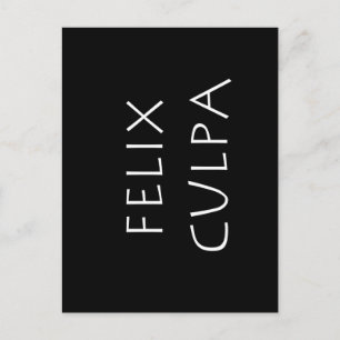 Felix culpa postcard