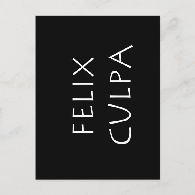 Felix culpa postcard (Front)