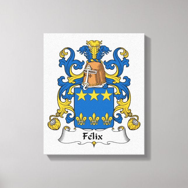 Felix Family Crest Canvas Print (Front)