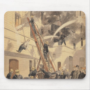 Felix Faure with the firemen Mouse Pad