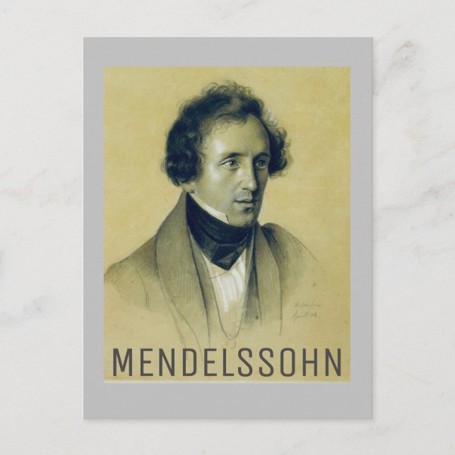 Felix Mendelssohn (1834) Postcard (Front)