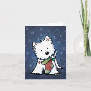 Felix Navidad KiniArt Westie Christmas Cards