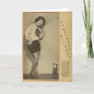 Felix The Cat with starlet 1930 greeting card