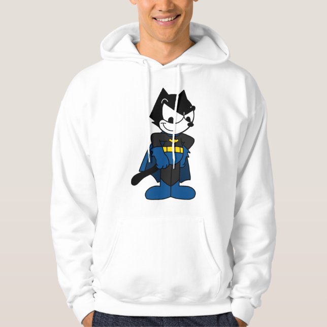 Felix the Hero — Cute Cartoon Superhero Design Hoodie (Front)