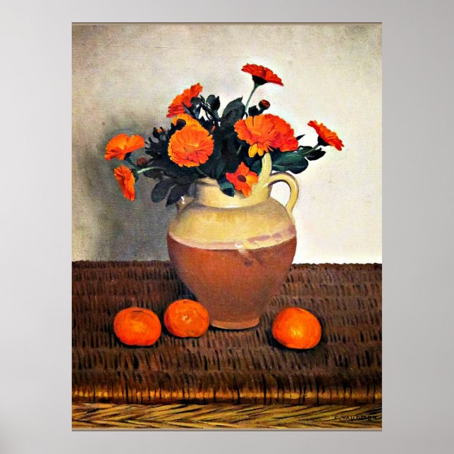 Felix Vallotton art, Marigolds and Tangerines Poster (Front)