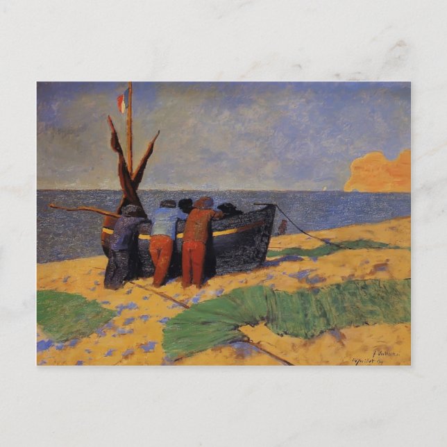Felix Vallotton -The Fourteenth of July at Etretat Postcard (Front)