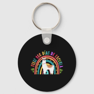 Feliz 100 Dias De Escuela 100 Days Of School Spani Key Ring