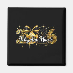 Feliz Año Nuevo 2026 Disco Ball Happy New Year  Magnet