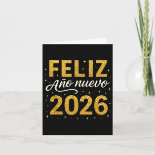 Feliz Año Nuevo 2026 New Year Spanish Fiesta Firew Card