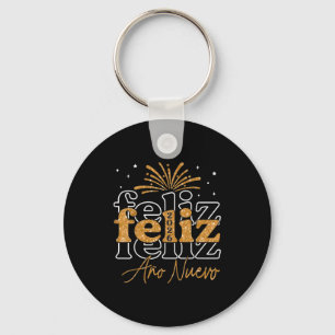 Feliz Año Nuevo 2026 Spanish New Years Eve Party Key Ring