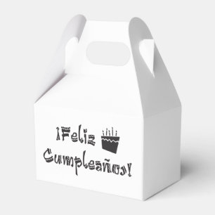 feliz cumpleanos arriba cake favour box