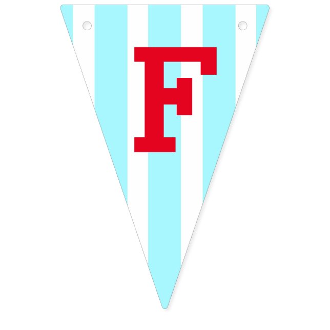 Feliz Cumpleaños -blue stripe bunting flag (First Flag)