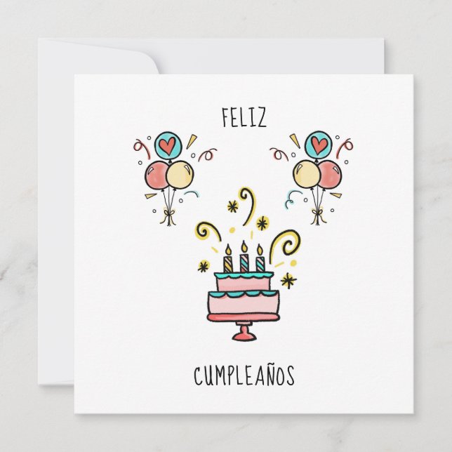 Feliz Cumpleaños | Happy Birthday Card (Front)