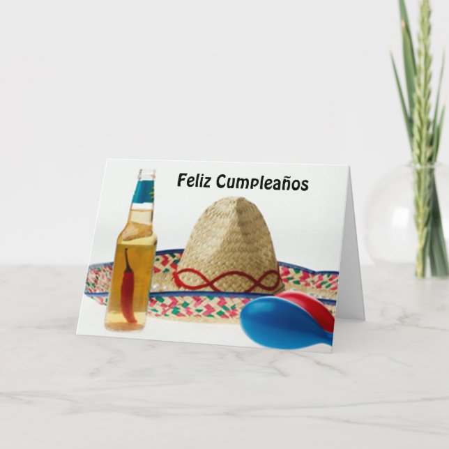 FELIZ CUMPLEANOS-HAPPY BIRTHDAY SPANISH CARD (Front)