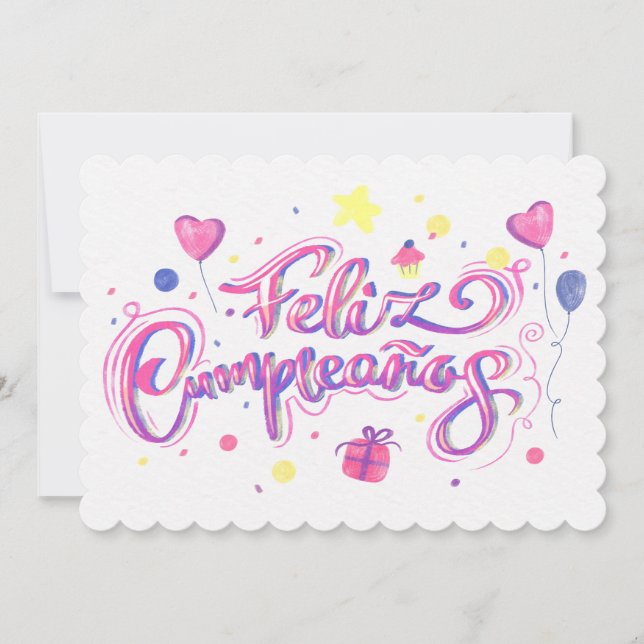 Feliz Cumpleanos Holiday Card (Front)