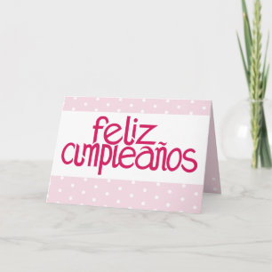 Feliz Cumpleaños hot pink Card