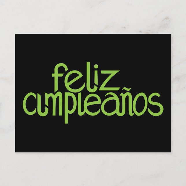 Feliz Cumpleaños lime Postcard (Front)