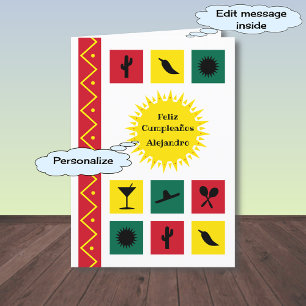 Feliz cumpleaños Mexican-inspired Birthday Card