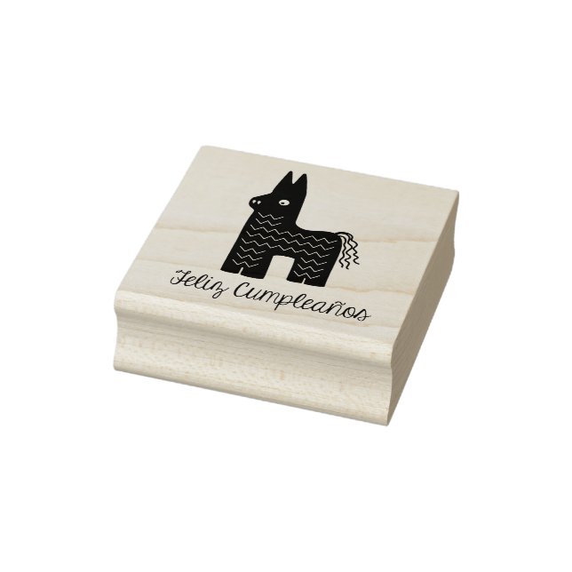 Feliz Cumpleaños Piñata Birthday Rubber Art Stamp (Stamp)