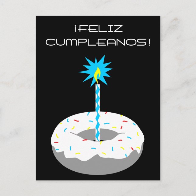 feliz cumpleanos rosquilla postcard (Front)