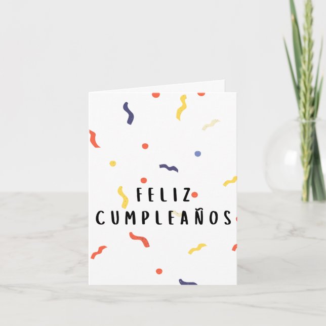 Feliz cumpleaños Spanish birthday Card (Front)