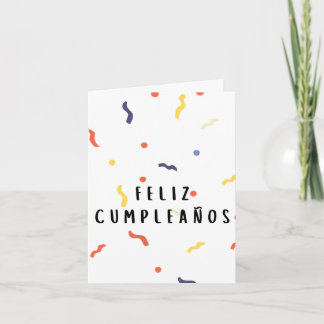 Feliz cumpleaños Spanish birthday Card