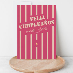Feliz cumpleaños spanish birthday greeting card