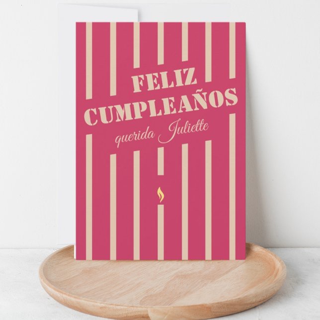 Feliz cumpleaños spanish birthday greeting card (Creator Uploaded)