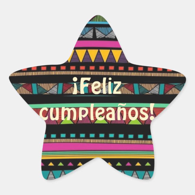 Feliz Cumpleanos Sticker (Front)