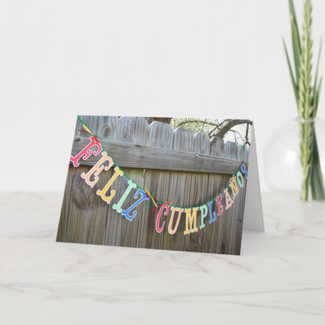 FELIZ CUMPLIANOS AND MAY IT BRING YOU ALL U WISH CARD (Front)