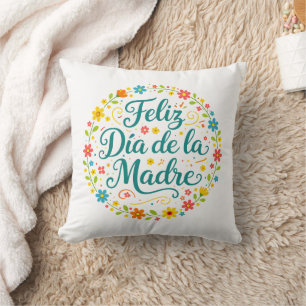 Feliz Dia De La Madre Mother's Day Calligraphy Cushion
