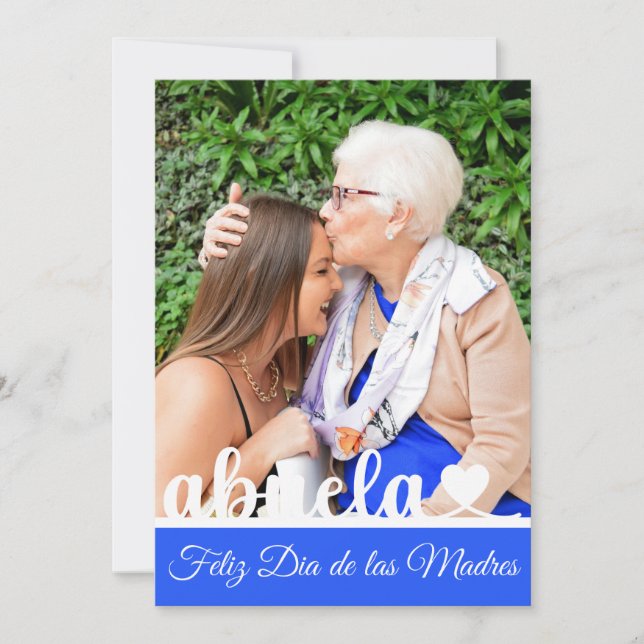 Feliz Dia de las Madres Abuela Flat Greeting Card (Front)