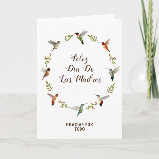 Feliz Dia De Las Madres  Card (Front)
