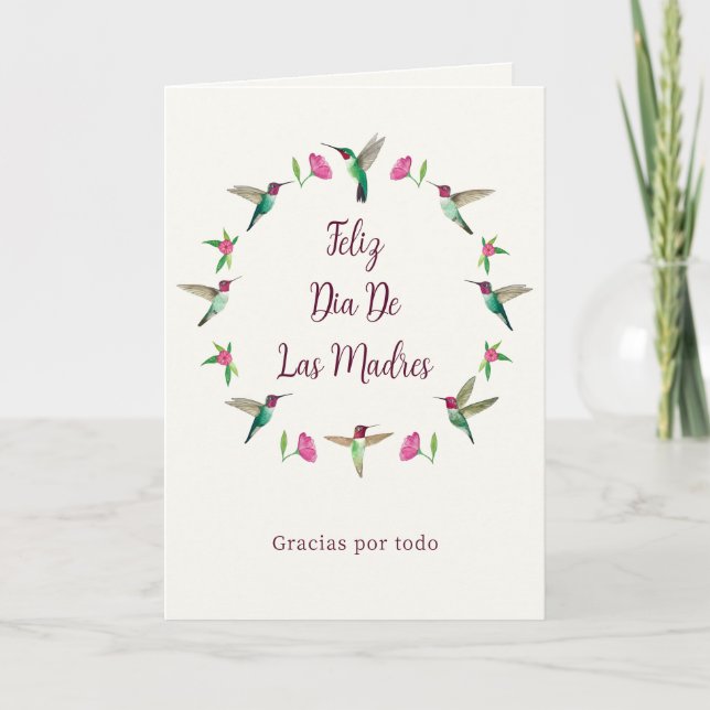 Feliz Dia De Las Madres Card (Front)