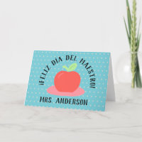 Feliz día del maestro/Happy Teacher's Day Card