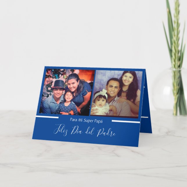 Feliz día del Padre Super Papá Spanish Card (Front)