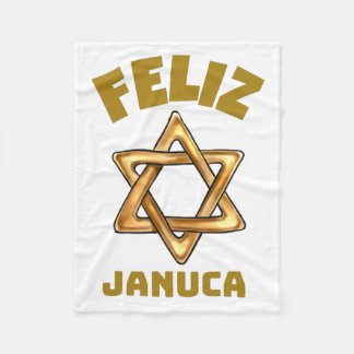 Feliz Januca , januka, Janucia, Janukia, Pesaj, Fleece Blanket